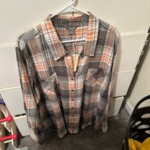 Flannel shirt nwt xxl Natural brand name